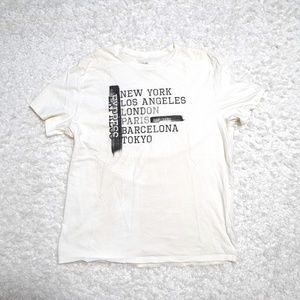 Express White Short Sleeve Shirt Mens Size XL